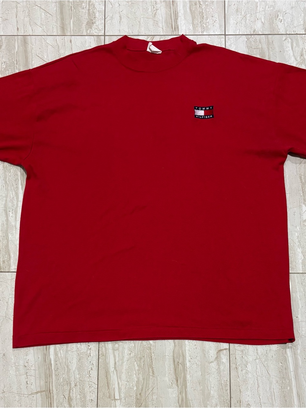 Vintage Single Stitch Tommy Hilfiger Red Crewneck Tee